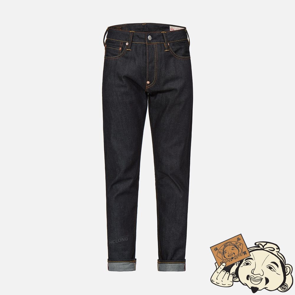 Men Evisu MULTICOLOR DRAGON DAICOCK EMBROIDERED CARROT FIT JEANS #2017 Indigo | 067WUOFTS