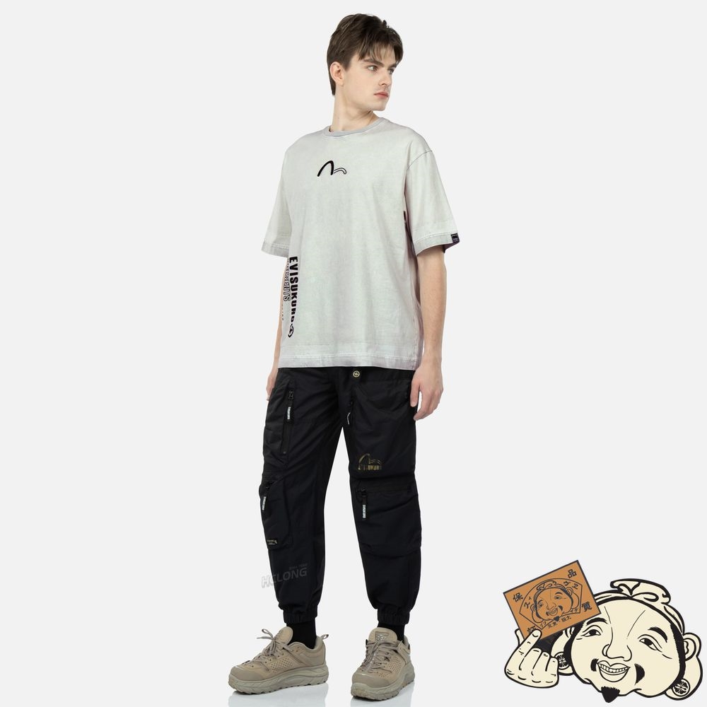 Men Evisu MULTI 3D POCKET JOGGERS Noir | 240DBNVFX