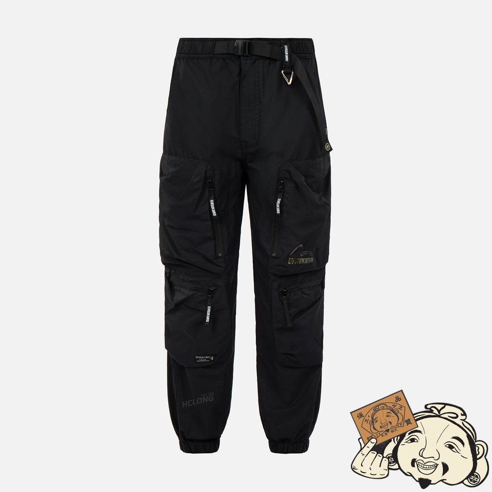 Men Evisu MULTI 3D POCKET JOGGERS Noir | 240DBNVFX