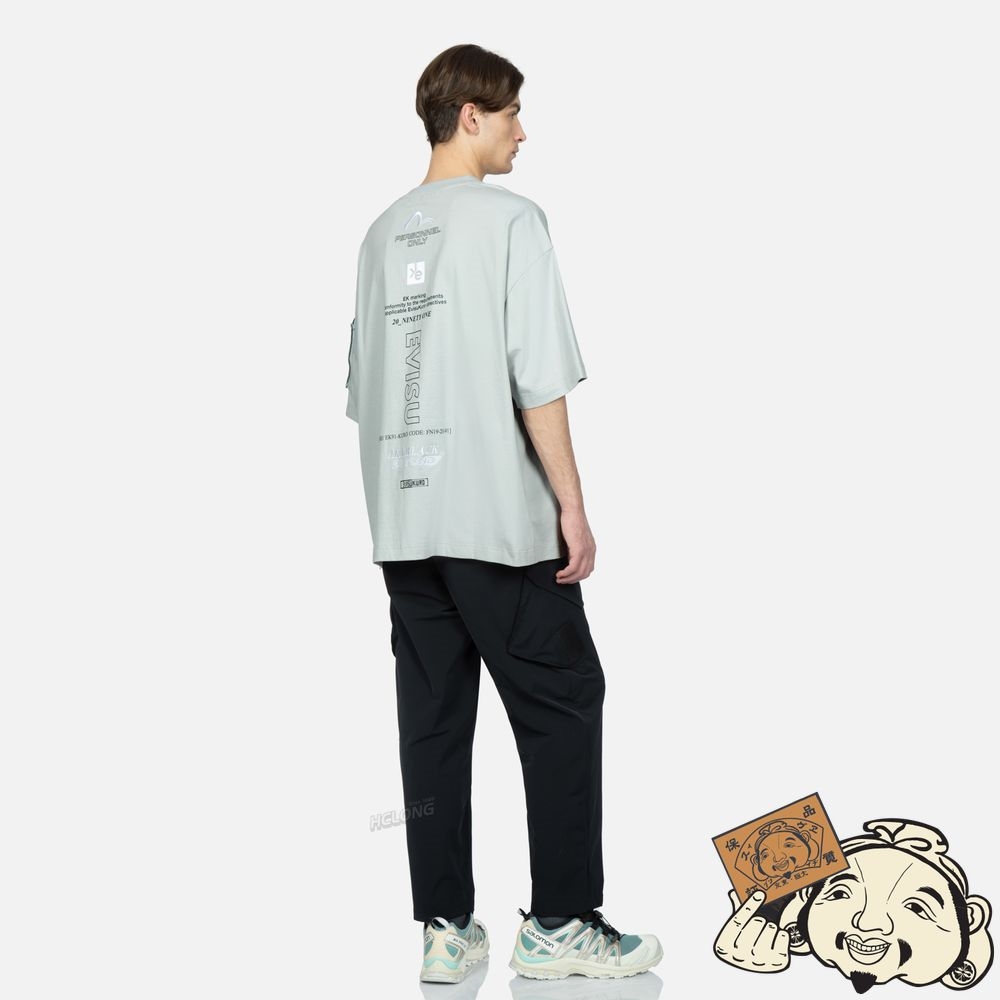 Men Evisu MULTI-BRANDING PRINT AND EMBROIDERY T-SHIRT Grise | 527PMYGKH
