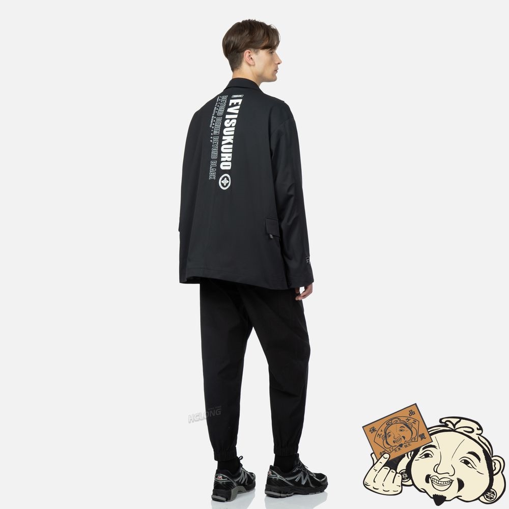 Men Evisu MULTI CARGO POCKET BLAZER Noir | 971SETJUM
