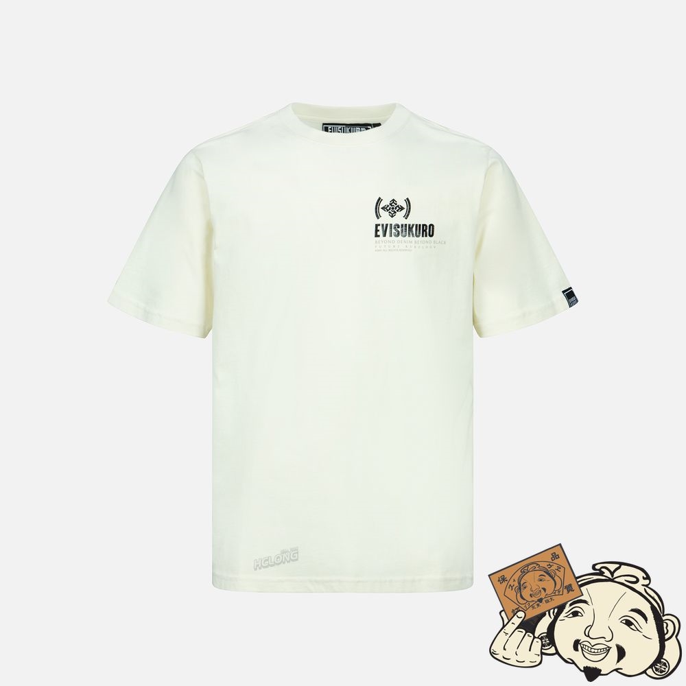 Men Evisu MULTI GRAPHICS PRINT T-SHIRT Blanche | 943GHFQKD