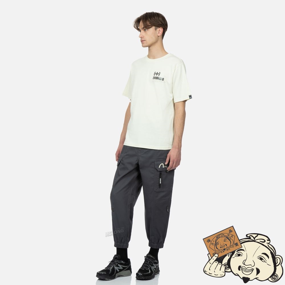 Men Evisu MULTI GRAPHICS PRINT T-SHIRT Blanche | 943GHFQKD
