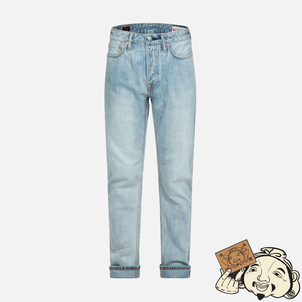 Men Evisu NOMADIC BANDANA-PATTERN PRINT CARROT-FIT JEANS #2017 Indigo | 976MIDCTA