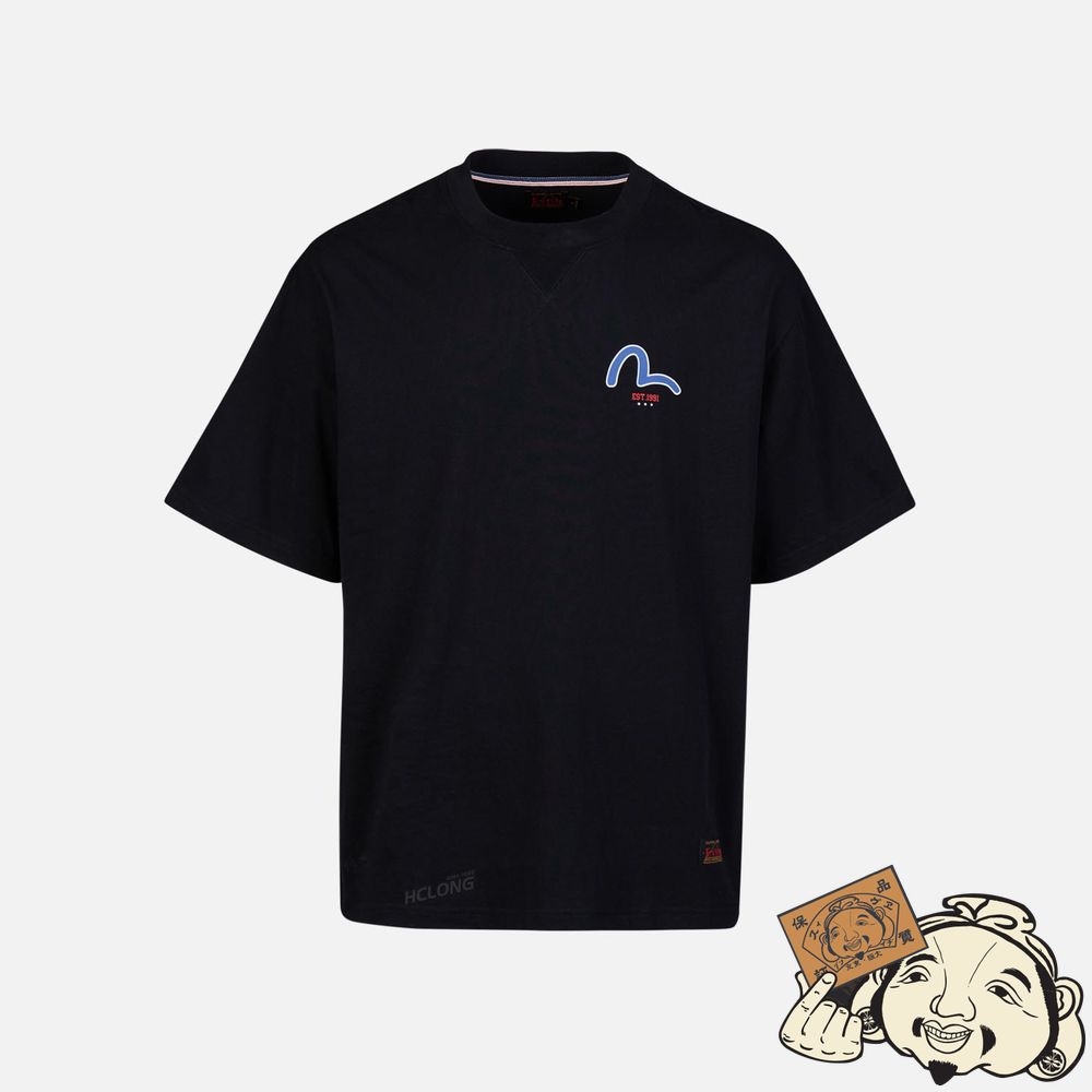 Men Evisu NYC GODHEAD PRINT T-SHIRT Noir | 327VJAGNI