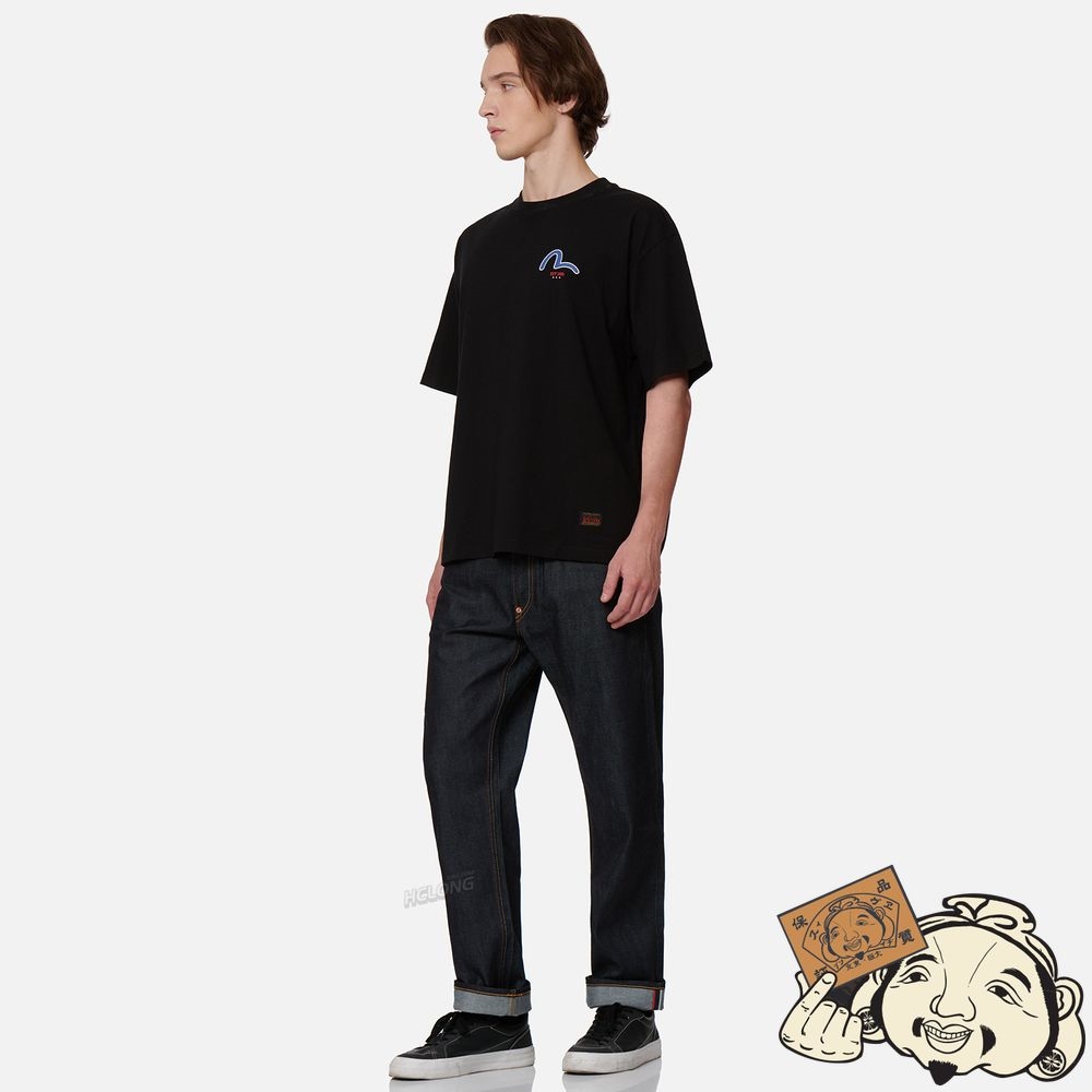 Men Evisu NYC GODHEAD PRINT T-SHIRT Noir | 327VJAGNI