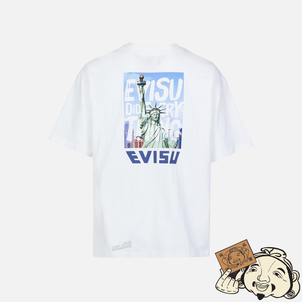 Men Evisu NYC PHOTO AND GODHEAD PRINT T-SHIRT Blanche | 084CZADJX