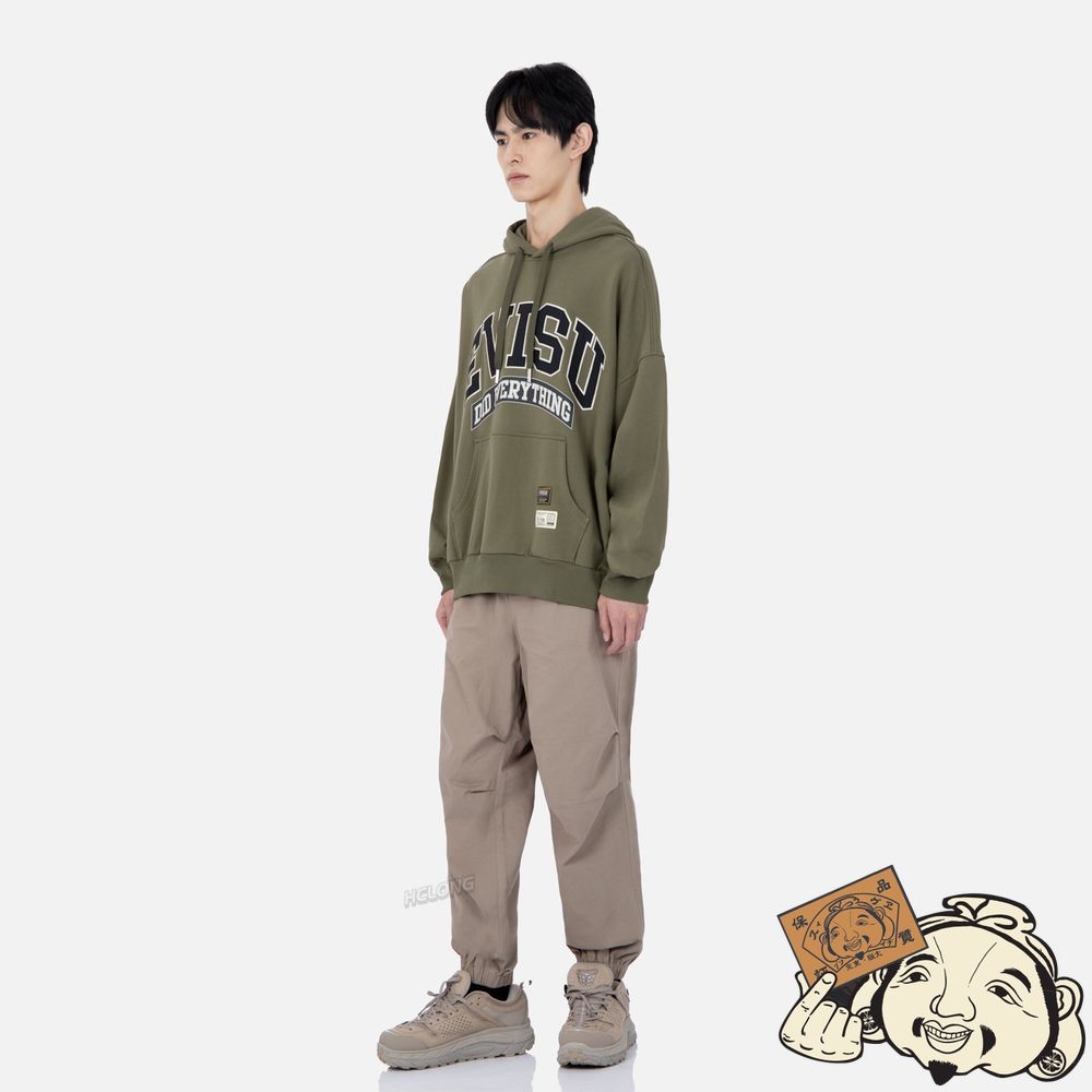 Men Evisu RETRO LOGO PRINT OVERSIZED HOODIE Vert | 497VKWZUH