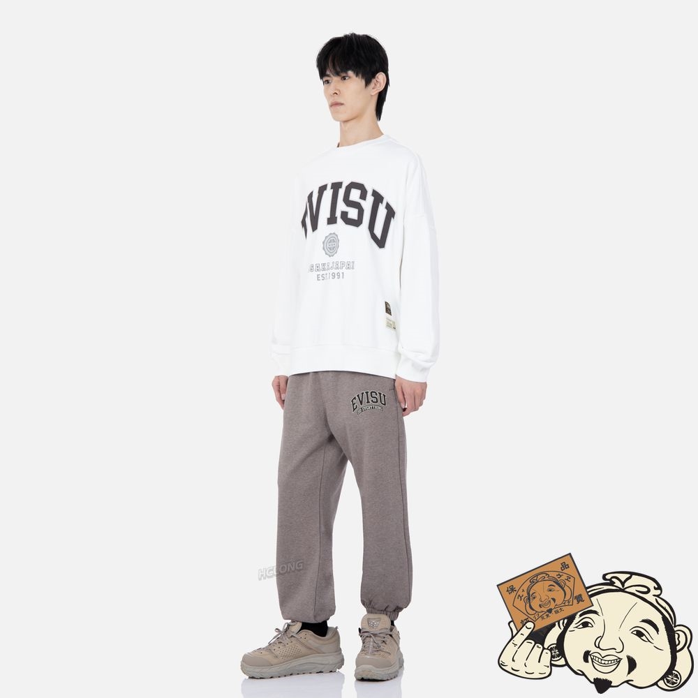 Men Evisu RETRO LOGO PRINT SWEATPANTS CHARCOAL | 268LCJDBH