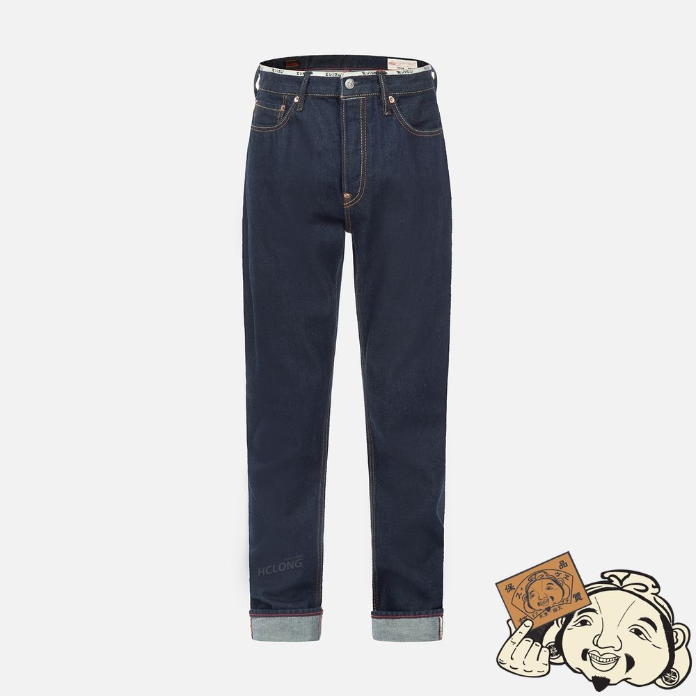 Men Evisu SEAGULL AND EAGLE EMBROIDERY CARROT FIT JEANS #2017 Indigo | 751DRGMHW