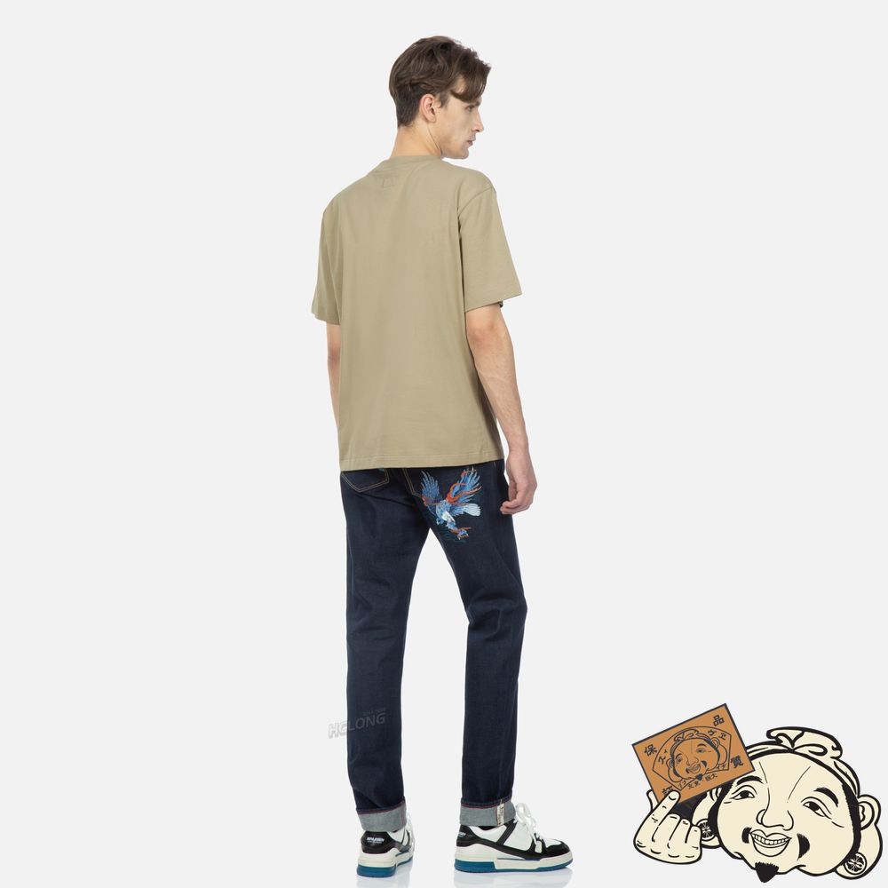Men Evisu SEAGULL AND EAGLE EMBROIDERY CARROT FIT JEANS #2017 Indigo | 751DRGMHW