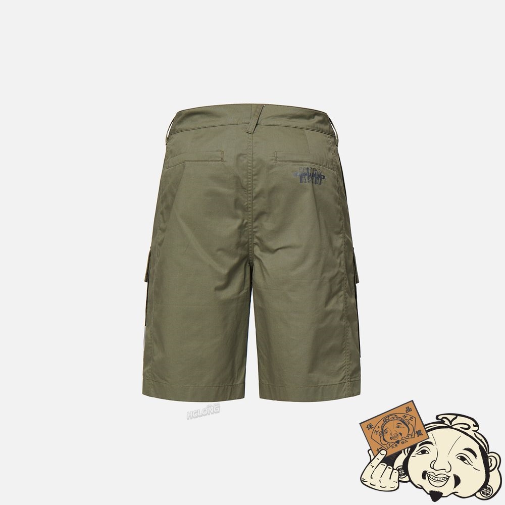 Men Evisu SEAGULL AND LOGO PRINT CARGO SHORTS Vert | 735EACUKY