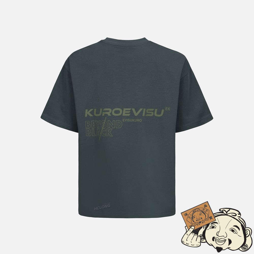 Men Evisu SEAGULL AND LOGO PRINT T-SHIRT CHARCOAL | 107GUDXRF