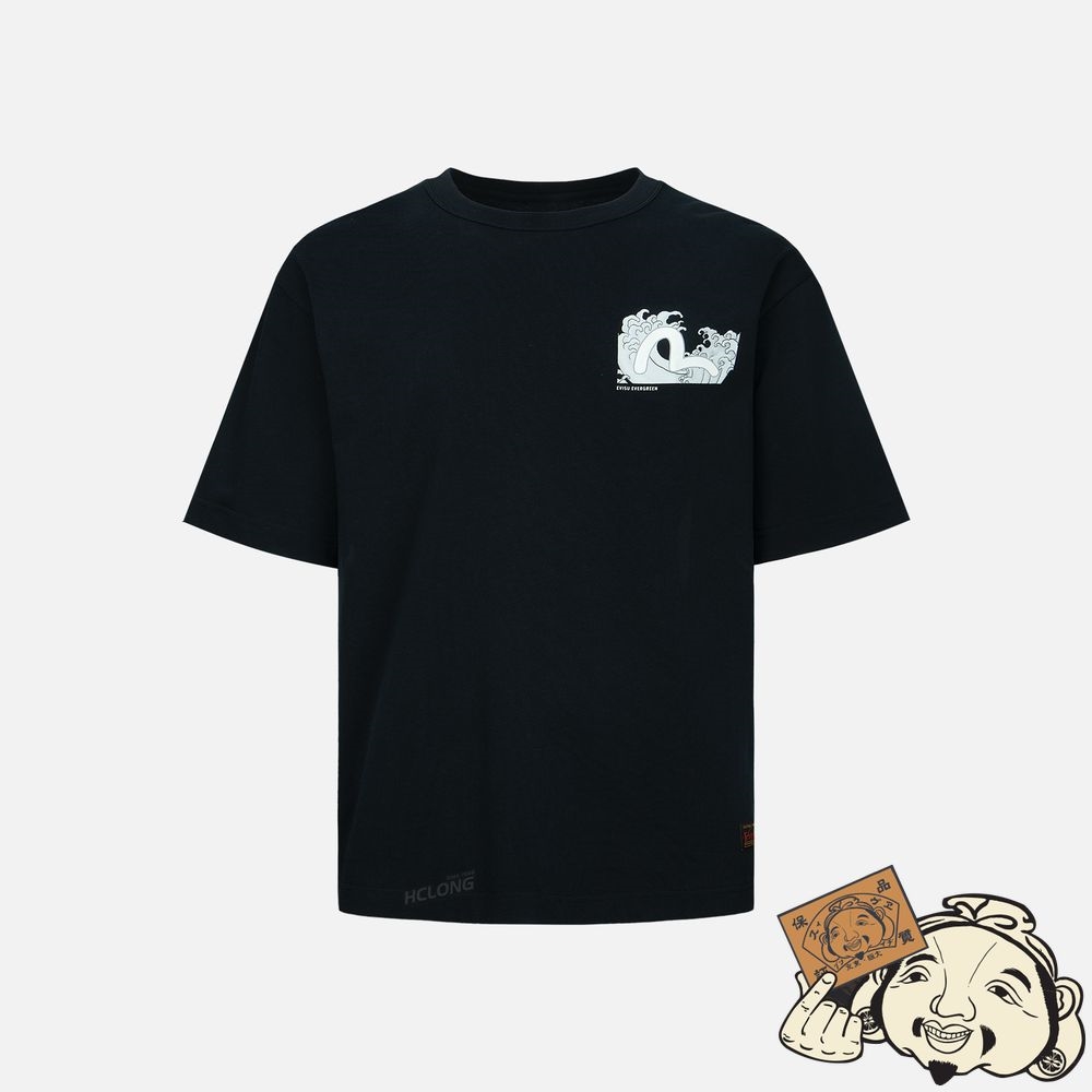 Men Evisu SEAGULL AND SAMURAI PRINT T-SHIRT Noir | 471MKUEZJ