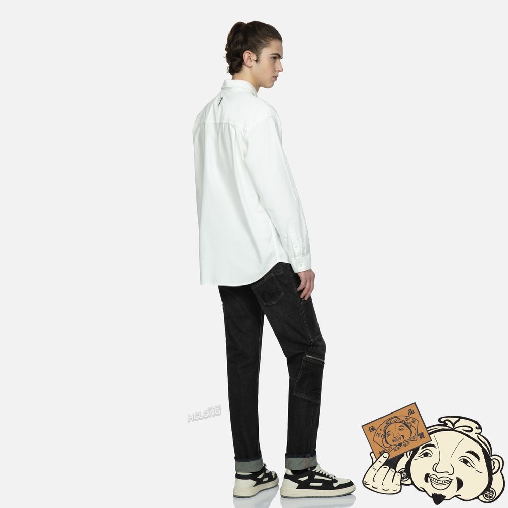 Men Evisu SEAGULL EMBROIDERY MULTI-POCKET CARROT FIT JEANS #2017 Noir | 312OIDWFZ