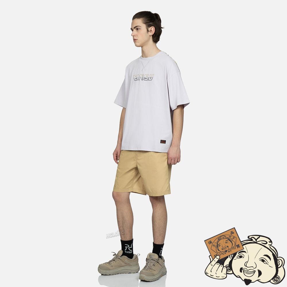 Men Evisu SEAGULL EMBROIDERY WOVEN SHORTS Beige | 805XHBOLI