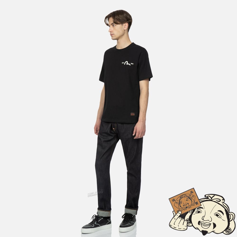 Men Evisu SEAGULL PRINT CARROT-FIT DENIM JEANS #2017 Indigo | 540UDXKLF