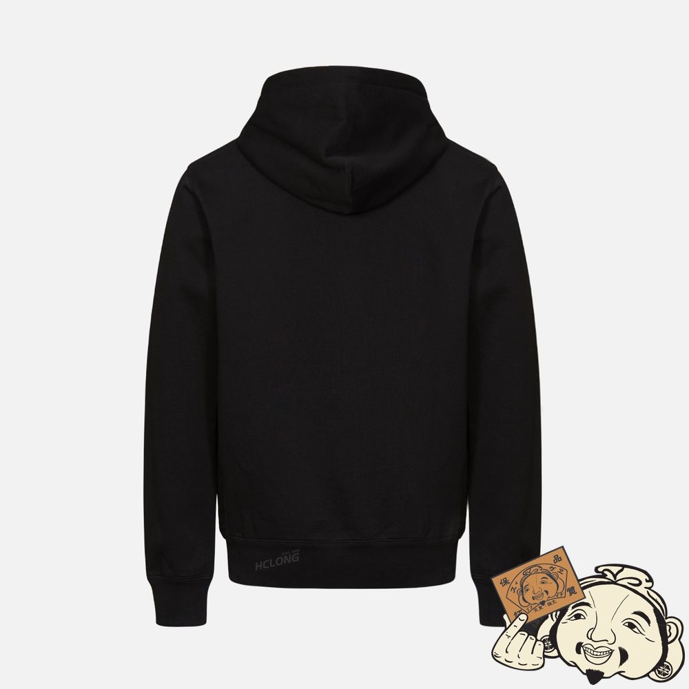 Men Evisu SEAGULL PRINT HOODED SWEATSHIRT Noir | 687FODWRK
