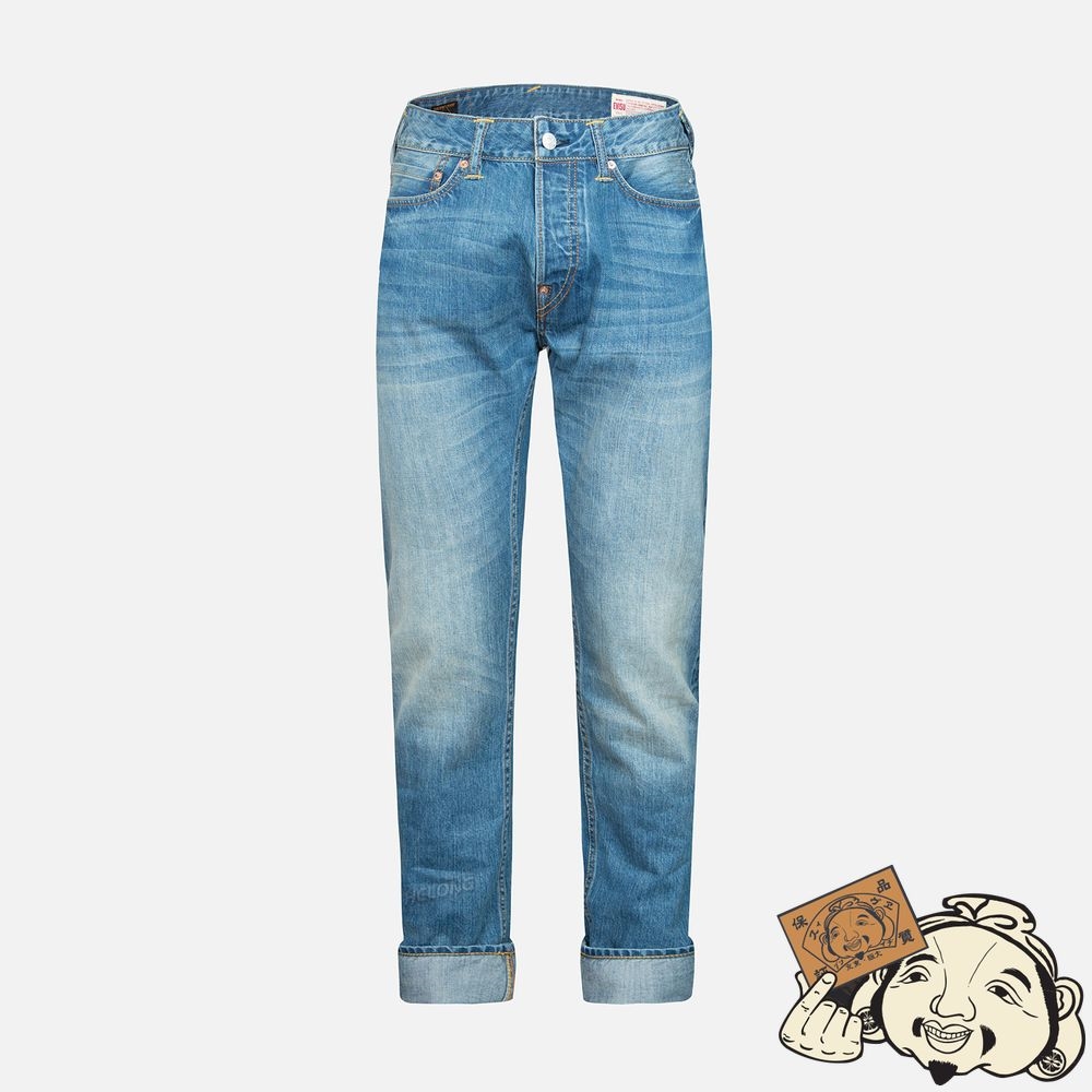 Men Evisu SEAGULL PRINT SLIM-FIT JEANS #2010 Indigo | 710IVZKPB