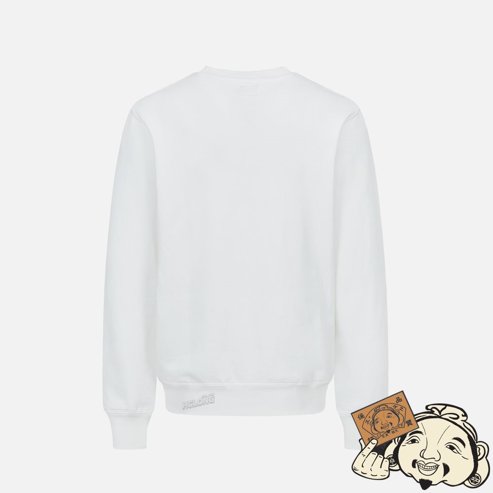 Men Evisu SEAGULL PRINT SWEATSHIRT Blanche | 638EJOBHP
