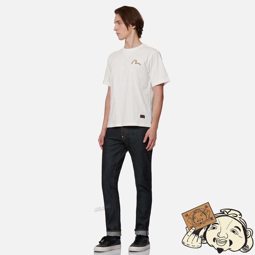 Men Evisu SEAGULL PRINT T-SHIRT Blanche | 596NIACTP