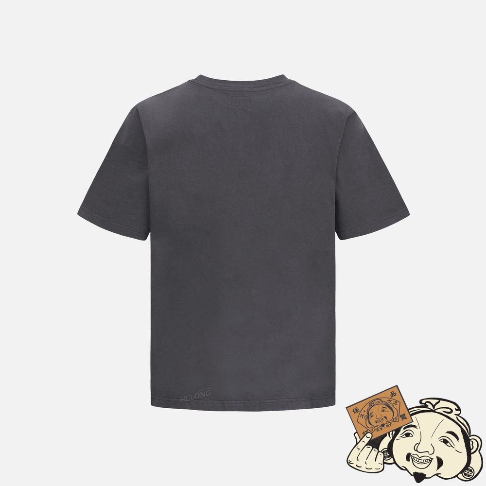 Men Evisu SEAGULL PRINT T-SHIRT CHARCOAL | 602RAUNFC