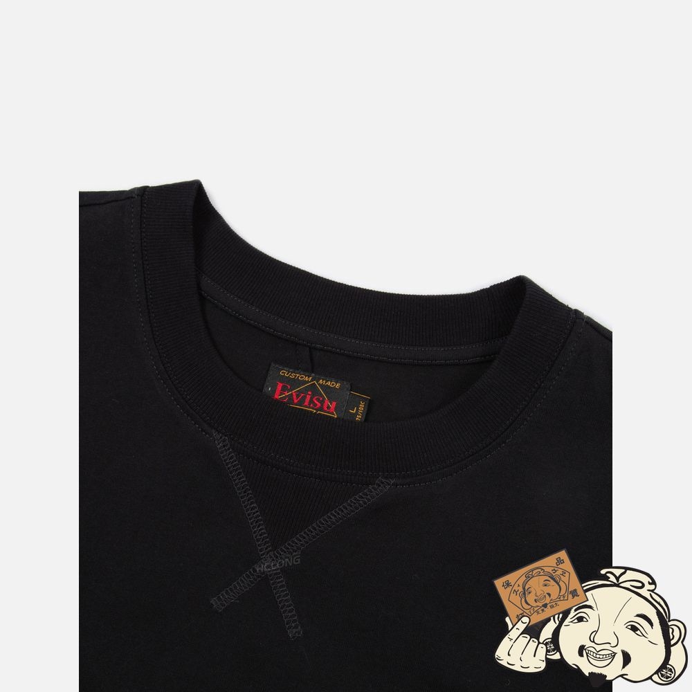 Men Evisu SEAGULL PRINT T-SHIRT Noir | 510WTGZBQ