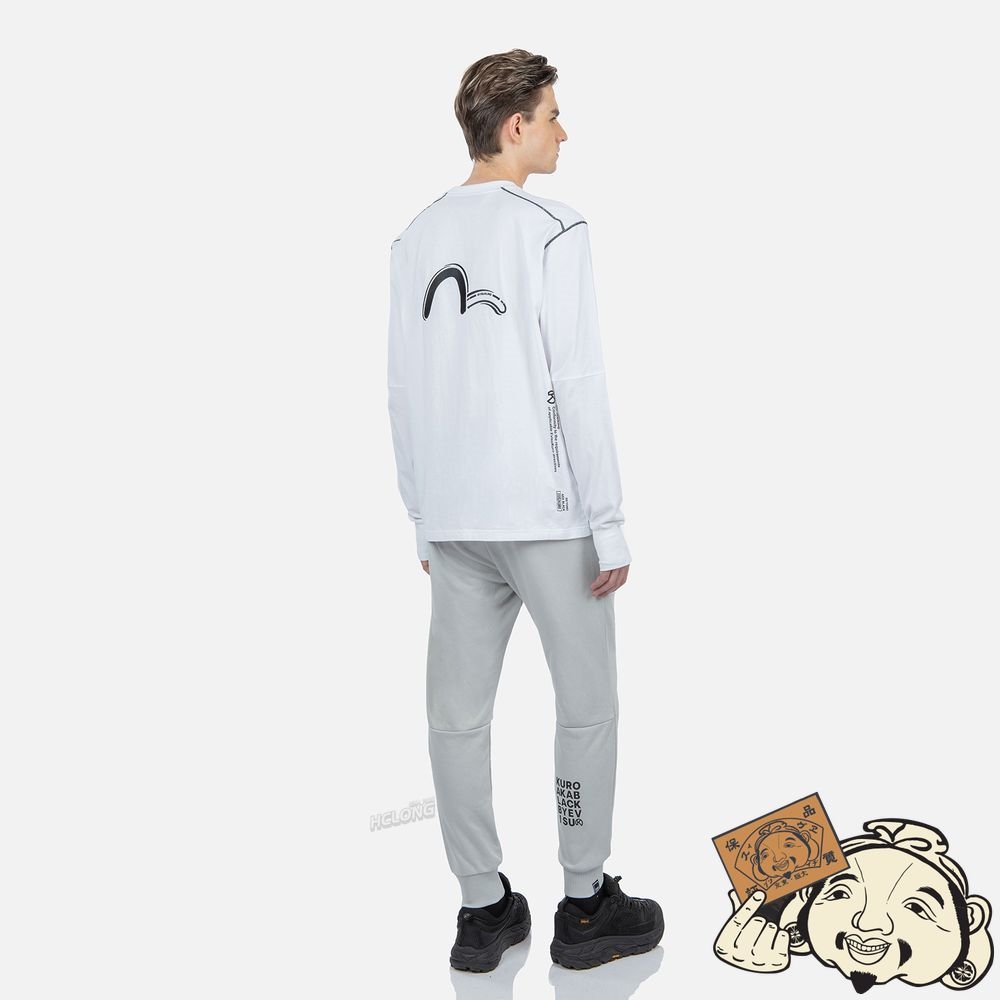 Men Evisu TAPE SEAM POCKET SWEATPANTS Grise | 039OIURQN