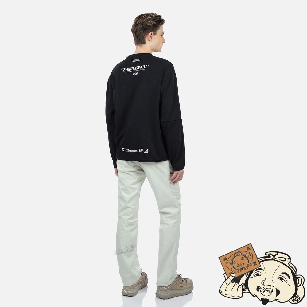 Men Evisu TAPE SEAM POCKET SWEATSHIRT Noir | 092ZDMNSQ