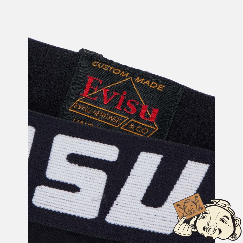 Men Evisu TATTOO KOI-PATTERN DAICOCK PRINT TRUNKS Noir | 348MWXJNP