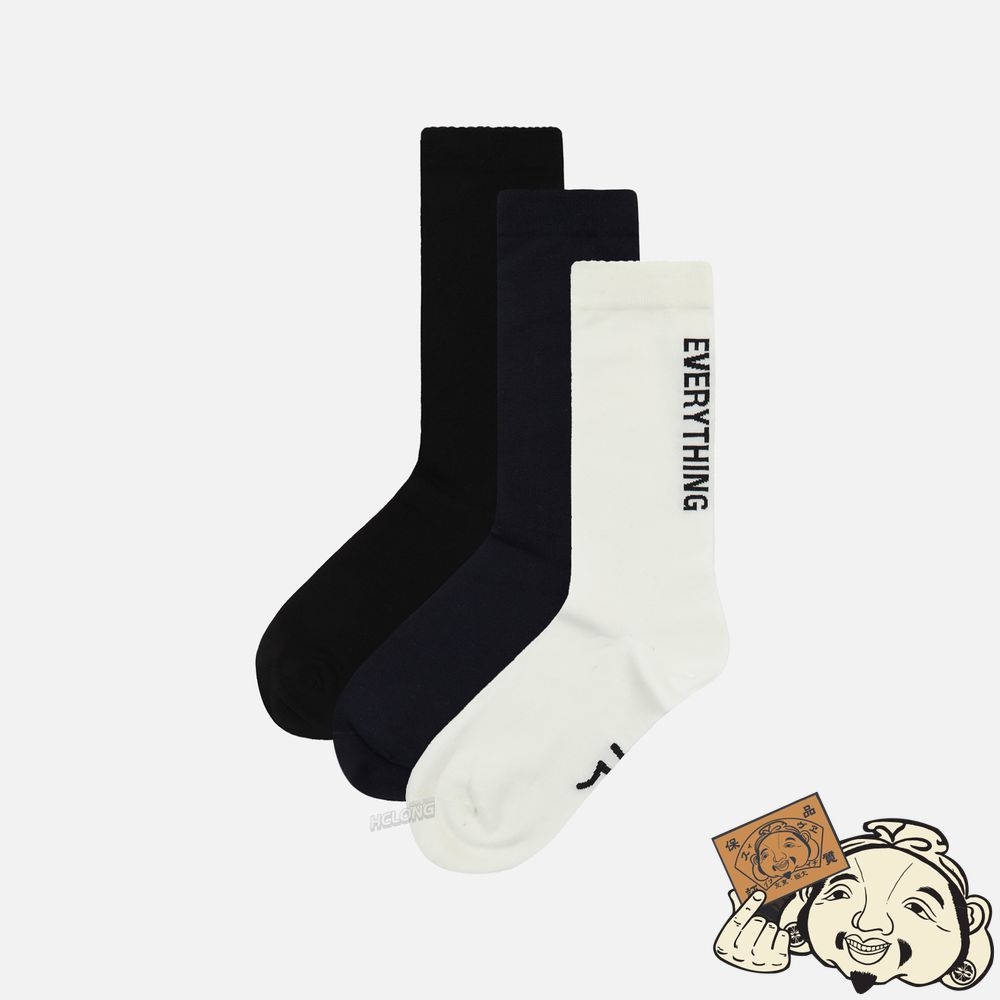Men Evisu THREE-PACK ALL EVISU EVERYTHING JACQUARD LONG SOCKS MULTIPLE | 728XEMTFB