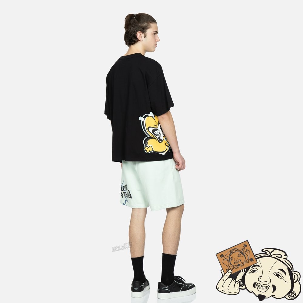 Men Evisu TRANSFORMING DARUMA PRINT T-SHIRT Noir | 682SZEPLC