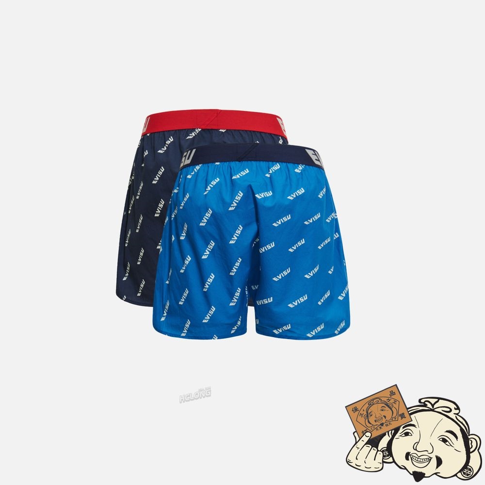 Men Evisu TWO-PACK ALLOVER LOGO PRINT BOXER SHORTS MULTIPLE | 387XMRAHU