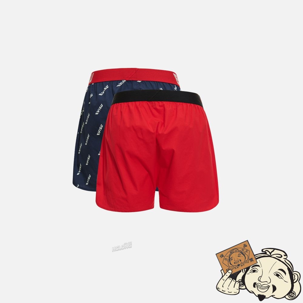 Men Evisu TWO-PACK COTTON POPLIN BOXER SHORTS MULTIPLE | 487KJDUCI