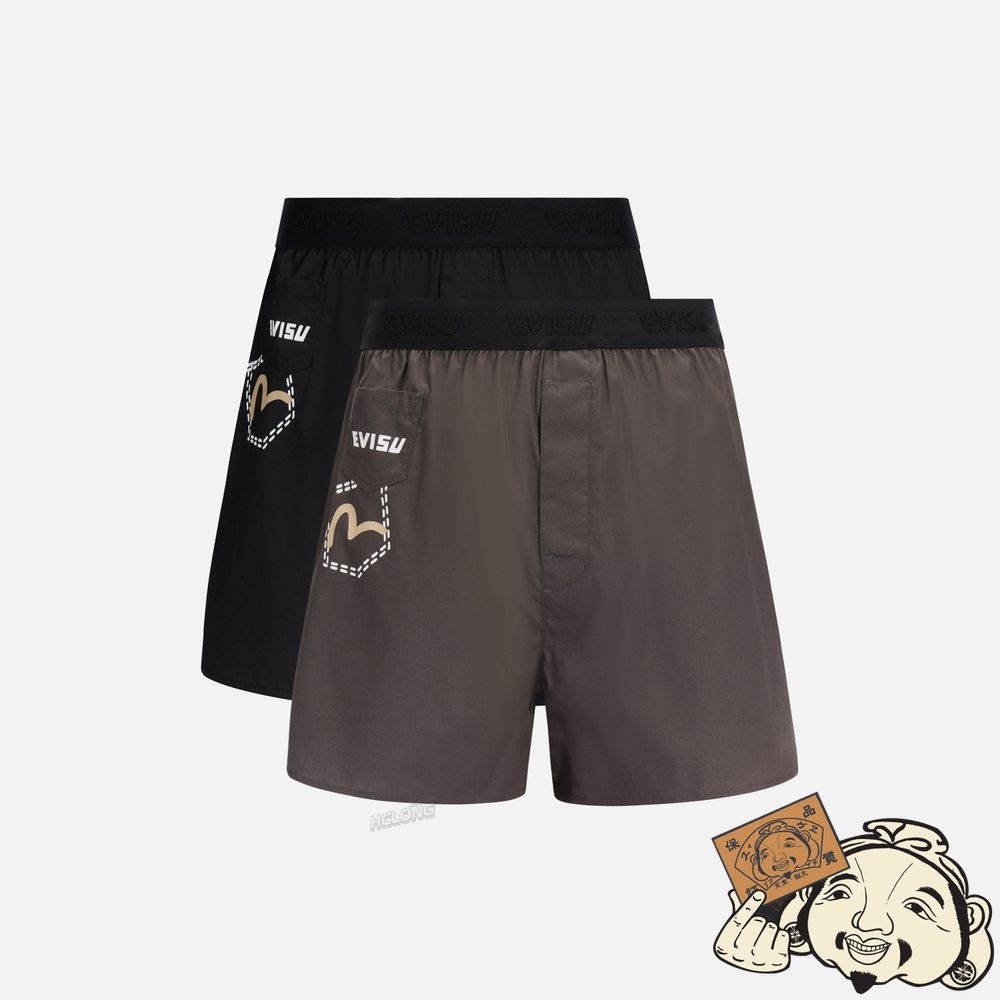 Men Evisu TWO-PACK POCKET AND GODHEAD PRINT BOXER SHORTS MULTIPLE | 792ZVSNQK