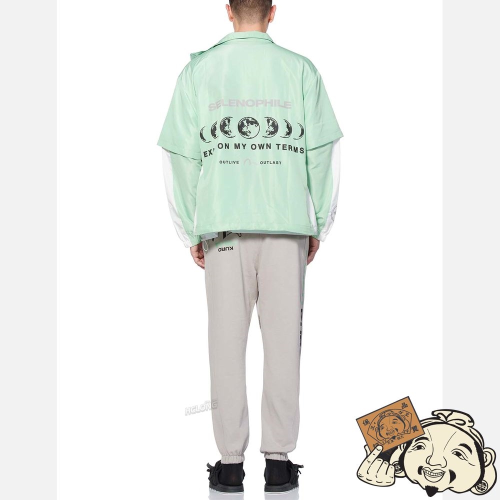 Men Evisu TYREK UTILITY JACKET WITH DETACHABLE SLEEVE Vert | 587OLYXMS
