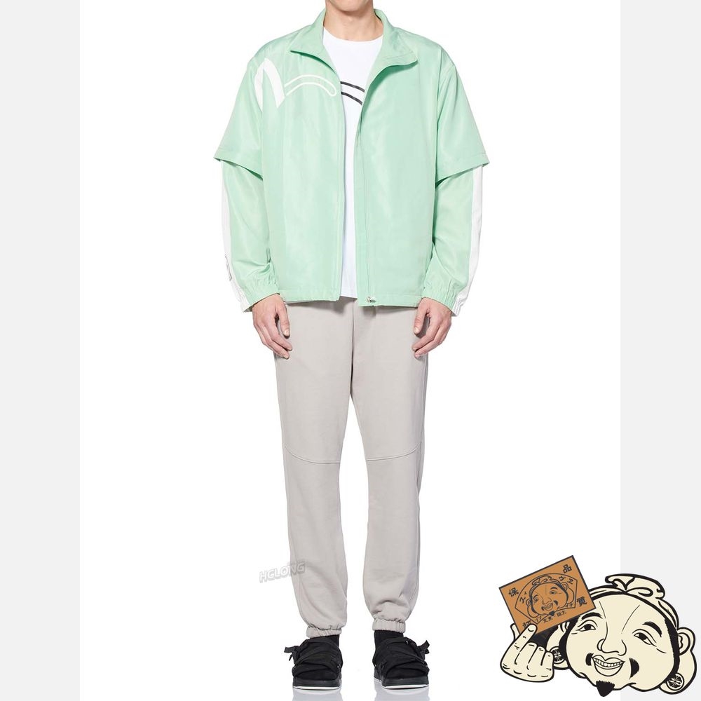 Men Evisu TYREK UTILITY JACKET WITH DETACHABLE SLEEVE Vert | 587OLYXMS