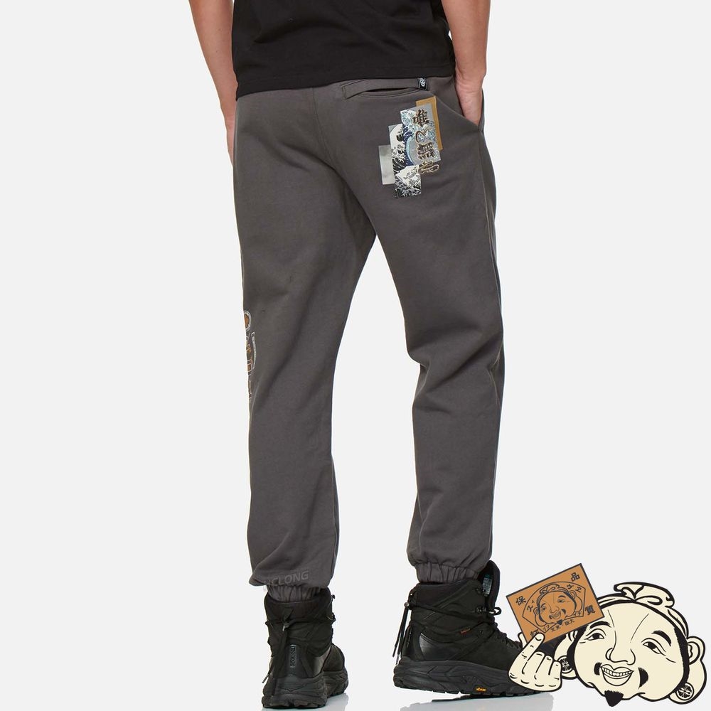 Men Evisu UKIYO-E COLLAGE PRINT SWEATPANTS Grise | 925ATJBND