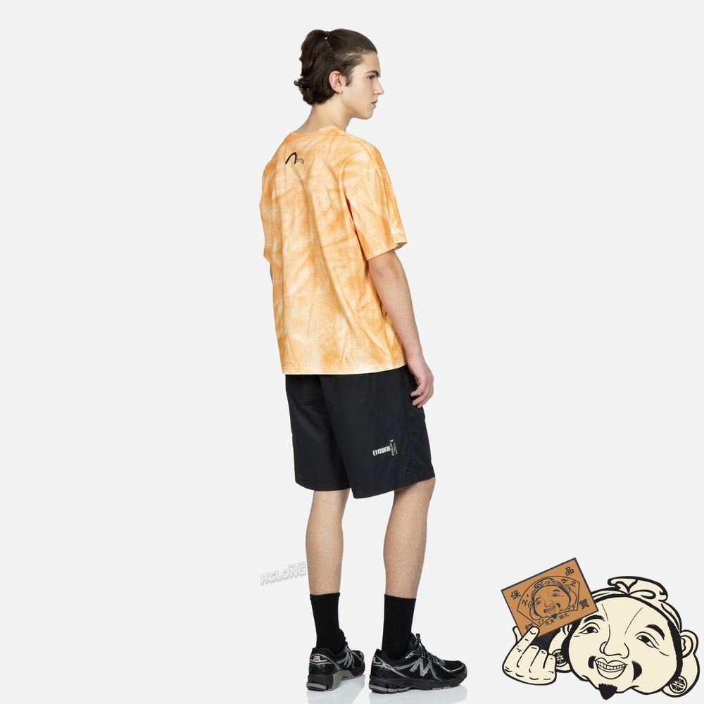 Men Evisu WORK SHORTS WITH ZIPPED POCKET Noir | 436TXOVKG