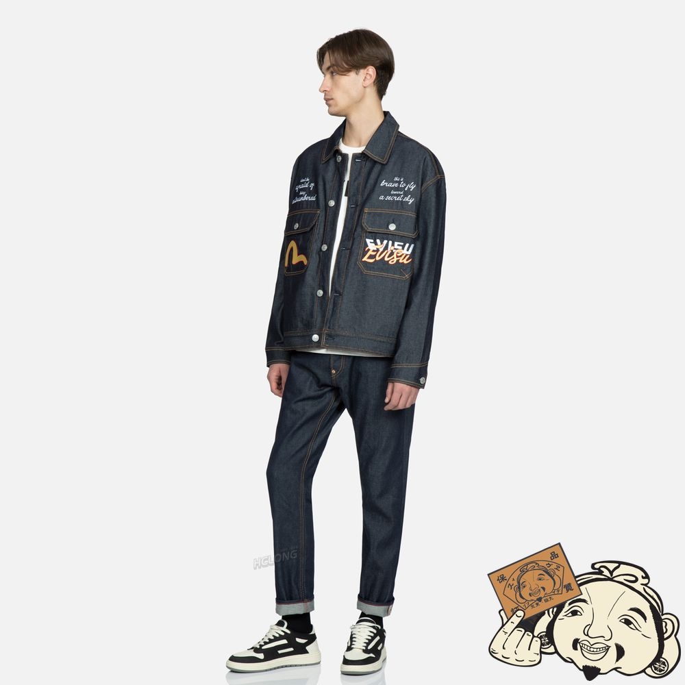 Men Evisu “KOI PLAYING IN WAVES