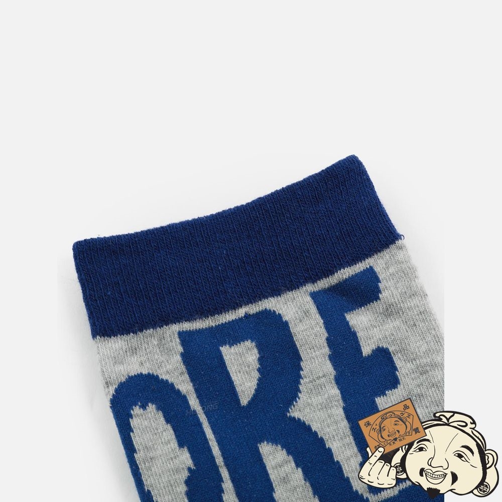 Women Evisu ALLOVER GRAFFITI SLOGAN JACQUARD LONG SOCKS Bleu | 891QJVZXY