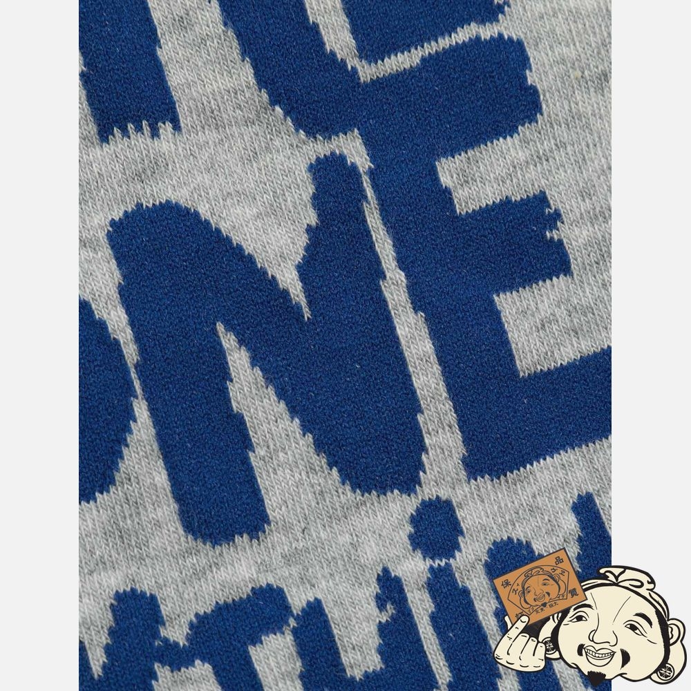 Women Evisu ALLOVER GRAFFITI SLOGAN JACQUARD LONG SOCKS Bleu | 891QJVZXY