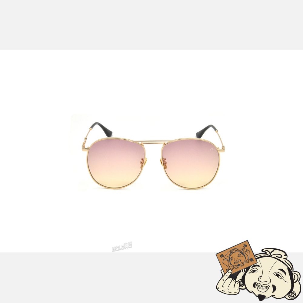 Women Evisu AVIATOR STYLE SUNGLASSES Rose | 463HZRBMN