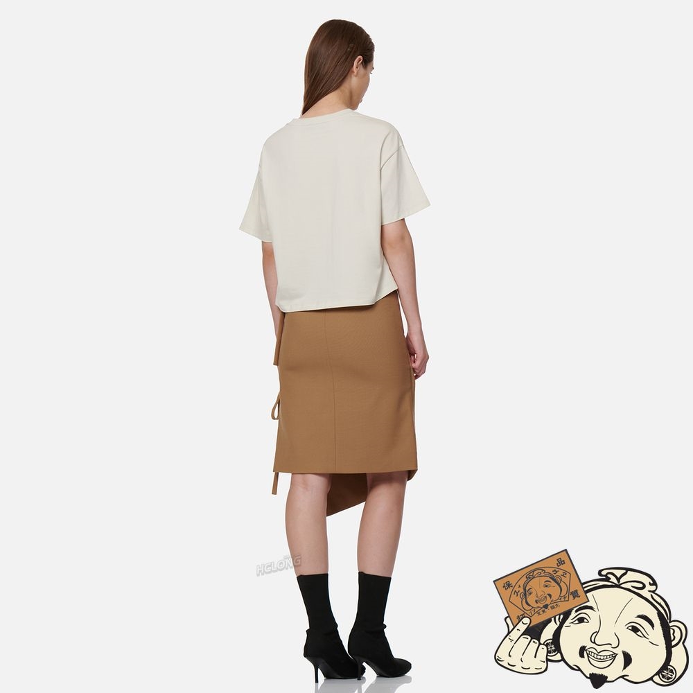 Women Evisu BRUSH EFFECT SEAGULL PRINT T-SHIRT Blanche | 370HELVXT