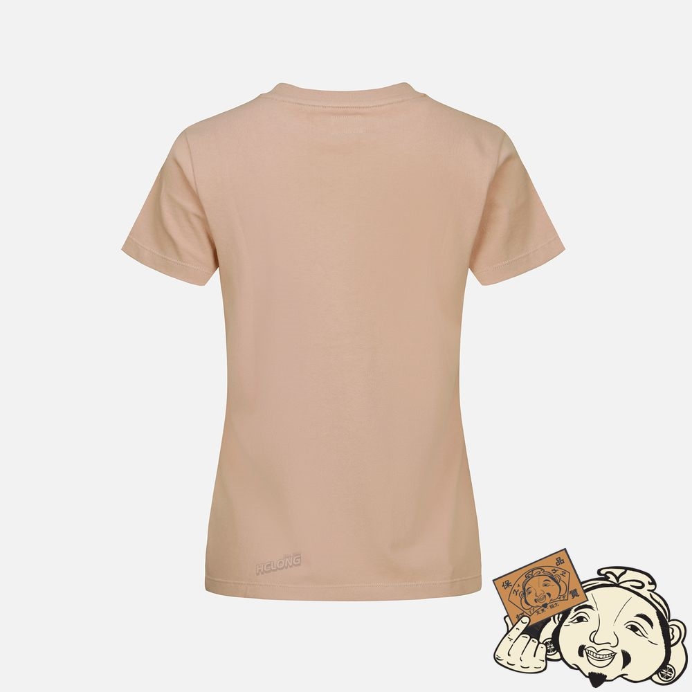 Women Evisu Brocade Seagull Appliqué T-shirt Rose | 201IZCJUW