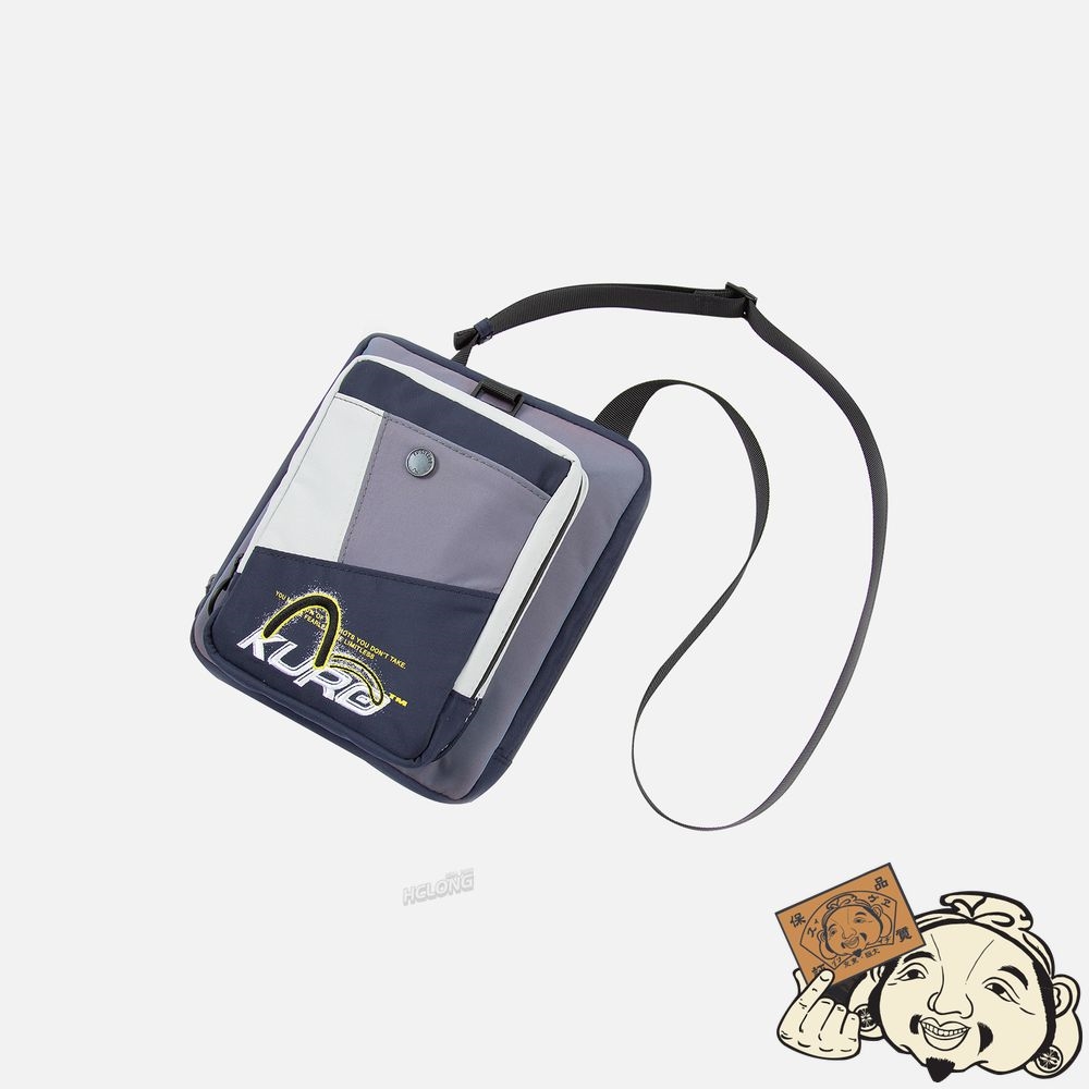 Women Evisu COLORBLOCK CROSSBODY BAG Bleu Marine | 267TEYSZP