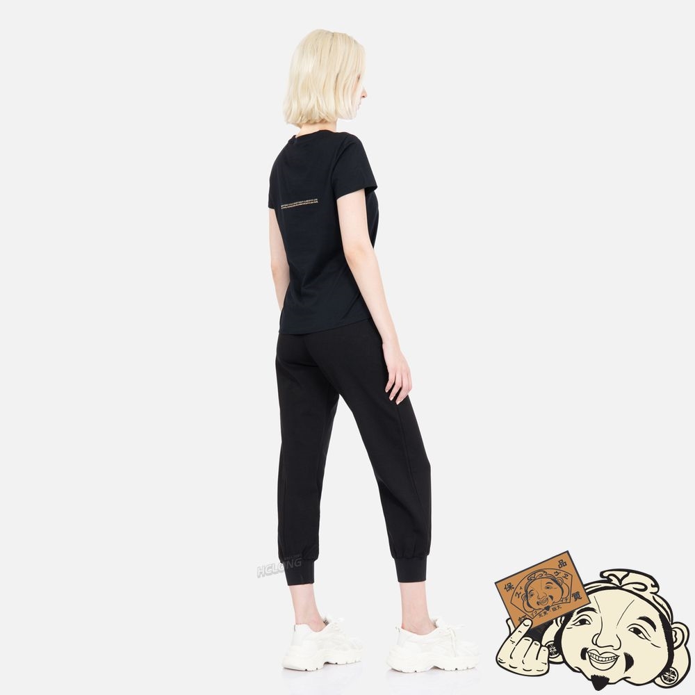 Women Evisu CONTRASTING PANEL SWEATPANTS Noir | 684BJGFOY