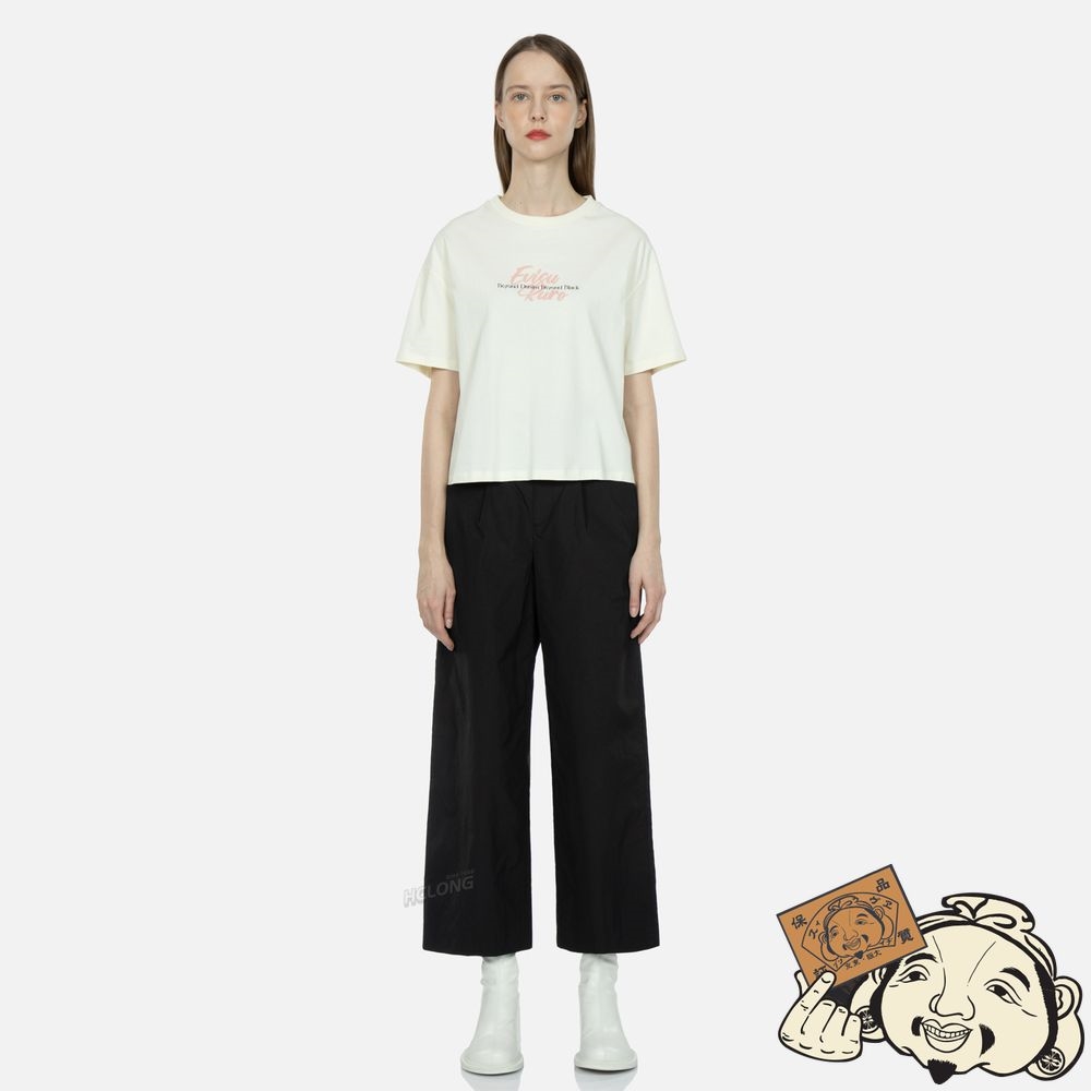 Women Evisu CUT-OUT WAIST STRAIGHT-FIT PANTS CHARCOAL | 761CQWKNM