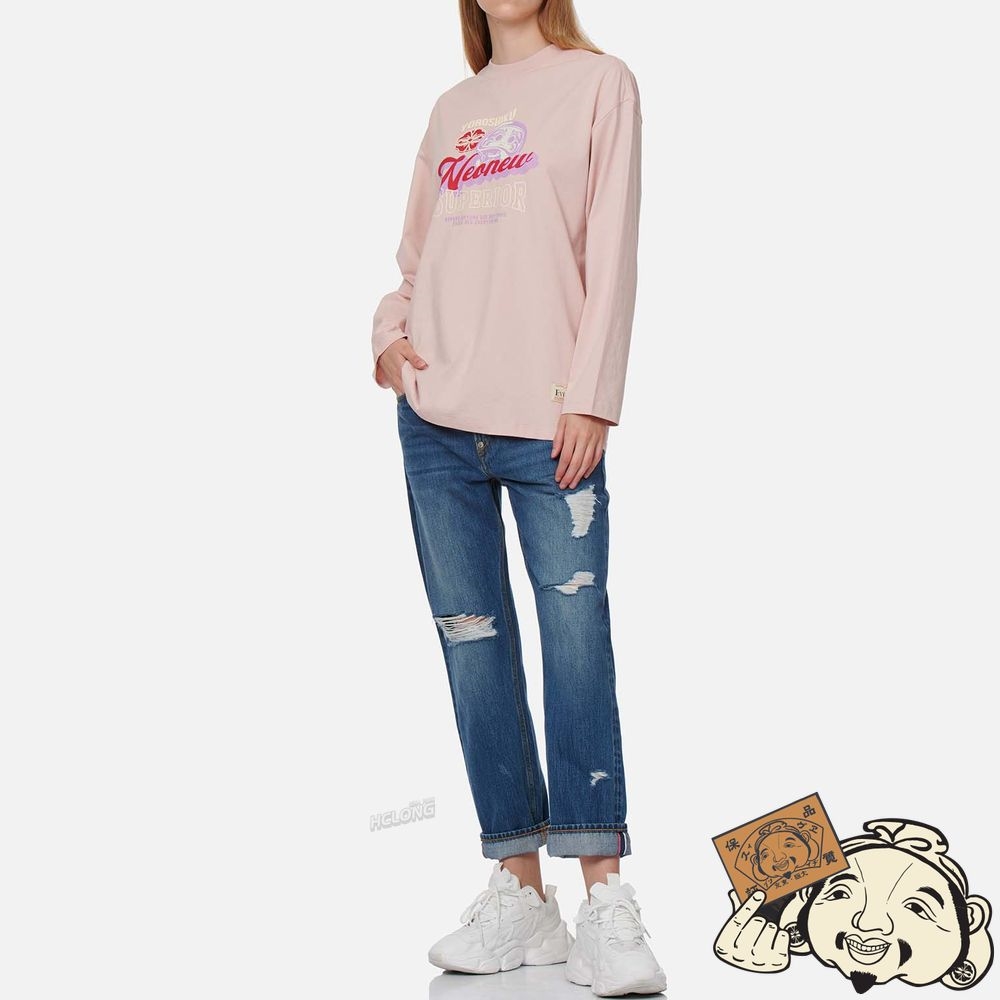 Women Evisu DARUMA AND LOGO PRINT T-SHIRT Rose | 340OFIYKW