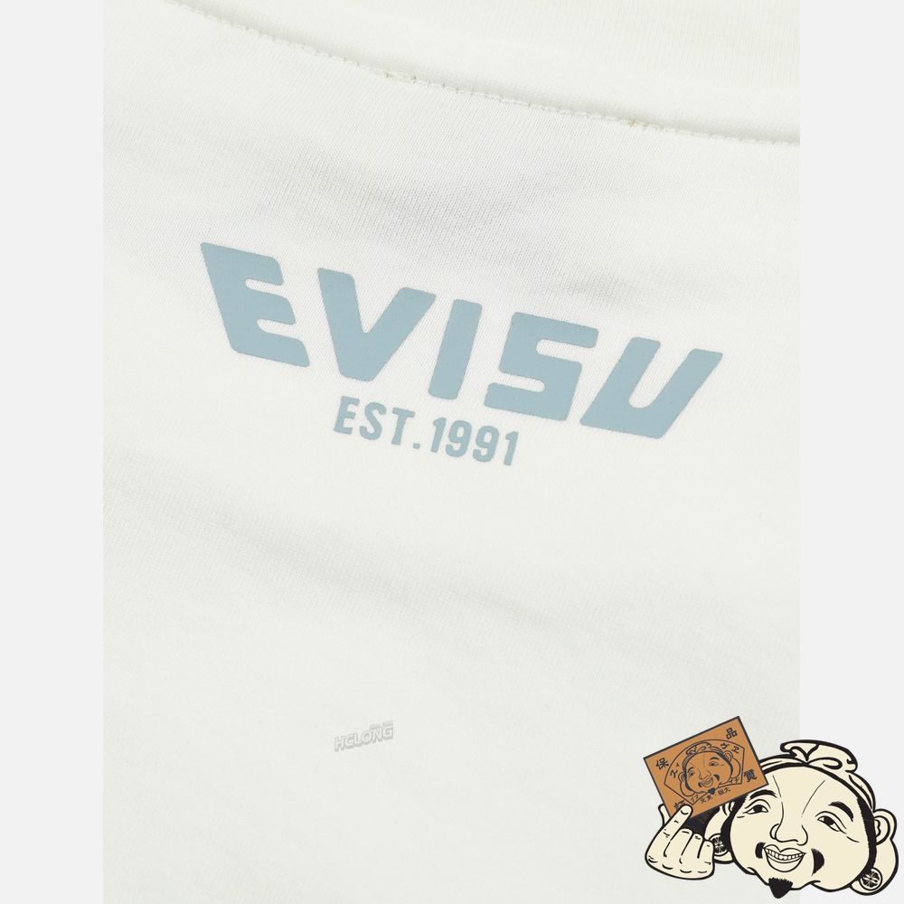 Women Evisu Embellished Denim Seagull Appliqué T-shirt Blanche | 853WEBDHK